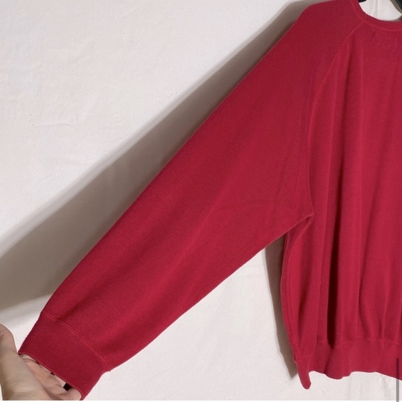 Vintage Polo By Ralph Lauren Red Cotton Knit Crew Neck Sweater XXL - Picture 10 of 13